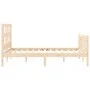 Bettgestell mit Massivholzkopfteil 120x200 cm von vidaXL, Betten und Lattenroste - Ref: Foro24-3193006, Preis: 116,34 €, Raba...