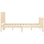 Estructura de cama de matrimonio con cabecero madera maciza de vidaXL, Camas y somieres - Ref: Foro24-3192916, Precio: 120,49...