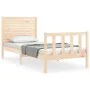 Bed frame with solid wood headboard by vidaXL, Beds and slatted bases - Ref: Foro24-3193171, Price: 110,64 €, Discount: %