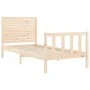 Bed frame with solid wood headboard by vidaXL, Beds and slatted bases - Ref: Foro24-3193171, Price: 110,64 €, Discount: %