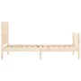 Bed frame with solid wood headboard by vidaXL, Beds and slatted bases - Ref: Foro24-3193171, Price: 110,64 €, Discount: %