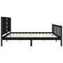 Bettgestell mit schwarzem Massivholzkopfteil 200x200 cm von vidaXL, Betten und Lattenroste - Ref: Foro24-3192840, Preis: 219,...