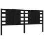 Bed frame with black solid wood headboard 200x200 cm by vidaXL, Beds and slatted bases - Ref: Foro24-3192840, Price: 219,94 €...