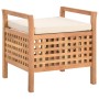 Banco de almacenamiento de madera maciza de nogal 49x48x49 cm von vidaXL, Bänke für Hallen und Lager - Ref: Foro24-247609, Pr...