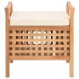 Banco de almacenamiento de madera maciza de nogal 49x48x49 cm von vidaXL, Bänke für Hallen und Lager - Ref: Foro24-247609, Pr...