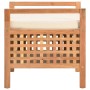 Banco de almacenamiento de madera maciza de nogal 49x48x49 cm von vidaXL, Bänke für Hallen und Lager - Ref: Foro24-247609, Pr...