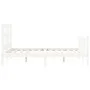 Estructura de cama con cabecero madera maciza blanco 140x200 cm de vidaXL, Camas y somieres - Ref: Foro24-3193012, Precio: 13...