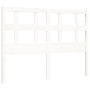 Weißer Massivholzbettrahmen mit Kopfteil 140x200 cm von vidaXL, Betten und Lattenroste - Ref: Foro24-3193012, Preis: 133,62 €...