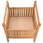 Banco de almacenamiento de madera maciza de nogal 49x48x49 cm von vidaXL, Bänke für Hallen und Lager - Ref: Foro24-247609, Pr...