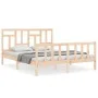 Estructura de cama con cabecero madera maciza 160x200 cm de vidaXL, Camas y somieres - Ref: Foro24-3193151, Precio: 133,58 €,...