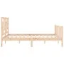 Estructura de cama con cabecero madera maciza 160x200 cm de vidaXL, Camas y somieres - Ref: Foro24-3193151, Precio: 133,58 €,...