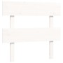 Weißer Massivholzbettrahmen mit Kopfteil 90x200 cm von vidaXL, Betten und Lattenroste - Ref: Foro24-3193257, Preis: 92,01 €, ...