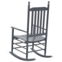 Schaukelstuhl mit geschwungener Sitzfläche aus grauem Pappelholz von vidaXL, Gartenstühle - Ref: Foro24-45698, Preis: 108,15 ...