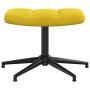 Sillón de relax con taburete terciopelo amarillo mostaza