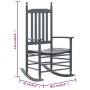 Mecedora con asiento curvo madera de álamo gris