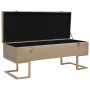 Bank mit Fach 105 cm beige aus Samt von vidaXL, Bänke für Hallen und Lager - Ref: Foro24-247574, Preis: 141,87 €, Rabatt: %