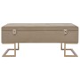Bank mit Fach 105 cm beige aus Samt von vidaXL, Bänke für Hallen und Lager - Ref: Foro24-247574, Preis: 141,87 €, Rabatt: %