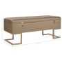 Bank mit Fach 105 cm beige aus Samt von vidaXL, Bänke für Hallen und Lager - Ref: Foro24-247574, Preis: 141,87 €, Rabatt: %
