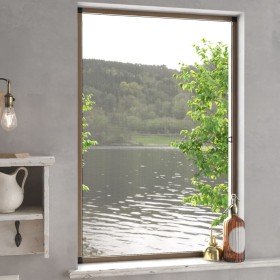 Mosquitera para ventanas marrón 80x120 cm en Mosquiteras para ventanas | Comprar online en Foro24