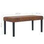 Kunstlederbank 106 cm braun von vidaXL, Bänke für Hallen und Lager - Ref: Foro24-281311, Preis: 93,59 €, Rabatt: %