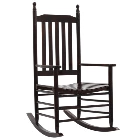 Mecedora con asiento curvo madera de álamo marrón de vidaXL, Sillas de jardín - Ref: Foro24-45699, Precio: 143,08 €, Descuent...