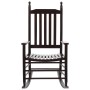Rocking chair with curved seat in brown poplar wood by vidaXL, Garden chairs - Ref: Foro24-45699, Price: 143,08 €, Discount: %