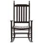 Rocking chair with curved seat in brown poplar wood by vidaXL, Garden chairs - Ref: Foro24-45699, Price: 141,52 €, Discount: %