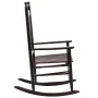 Rocking chair with curved seat in brown poplar wood by vidaXL, Garden chairs - Ref: Foro24-45699, Price: 141,52 €, Discount: %