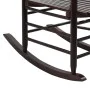 Rocking chair with curved seat in brown poplar wood by vidaXL, Garden chairs - Ref: Foro24-45699, Price: 141,52 €, Discount: %