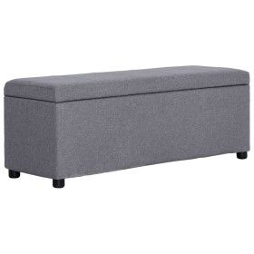 Banco con espacio de almacenaje 116 cm poliéster gris claro by vidaXL, Benches for halls and storage - Ref: Foro24-281317, Pr...