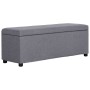 Banco con espacio de almacenaje 116 cm poliéster gris claro by vidaXL, Benches for halls and storage - Ref: Foro24-281317, Pr...