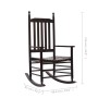 Rocking chair with curved seat in brown poplar wood by vidaXL, Garden chairs - Ref: Foro24-45699, Price: 143,08 €, Discount: %