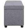 Banco con espacio de almacenaje 116 cm poliéster gris claro by vidaXL, Benches for halls and storage - Ref: Foro24-281317, Pr...