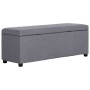Banco con espacio de almacenaje 116 cm poliéster gris claro by vidaXL, Benches for halls and storage - Ref: Foro24-281317, Pr...