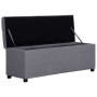 Banco con espacio de almacenaje 116 cm poliéster gris claro by vidaXL, Benches for halls and storage - Ref: Foro24-281317, Pr...