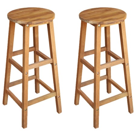 Kitchen stools 2 units solid acacia wood by vidaXL, Garden chairs - Ref: Foro24-44129, Price: 92,01 €, Discount: %