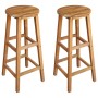 Kitchen stools 2 units solid acacia wood by vidaXL, Garden chairs - Ref: Foro24-44129, Price: 92,01 €, Discount: %
