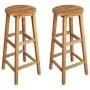 Kitchen stools 2 units solid acacia wood by vidaXL, Garden chairs - Ref: Foro24-44129, Price: 98,83 €, Discount: %