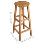 Kitchen stools 2 units solid acacia wood by vidaXL, Garden chairs - Ref: Foro24-44129, Price: 92,01 €, Discount: %