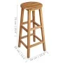 Kitchen stools 2 units solid acacia wood by vidaXL, Garden chairs - Ref: Foro24-44129, Price: 98,83 €, Discount: %
