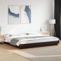 Estructura de cama madera de ingeniería negra 200x200 cm