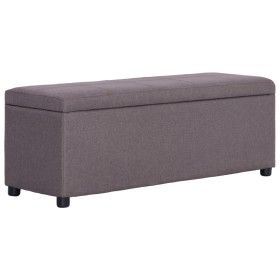 Bench with storage space 116 cm taupe polyester by vidaXL, Benches for halls and storage - Ref: Foro24-281326, Price: 161,67 ...