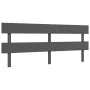 Gray solid wood bed frame with headboard 200x200 cm by vidaXL, Beds and slatted bases - Ref: Foro24-3193293, Price: 166,51 €,...