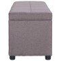 Bank mit Stauraum 116 cm taupefarbenes Polyester von vidaXL, Bänke für Hallen und Lager - Ref: Foro24-281326, Preis: 161,67 €...
