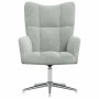 Sillón de relax de terciopelo gris claro