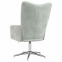 Sillón de relax de terciopelo gris claro