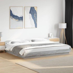 Estructura de cama madera de ingeniería gris Sonoma 180x200 cm Estructura de cama madera de ingeniería gris Sonoma 180x200 cm