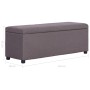 Bank mit Stauraum 116 cm taupefarbenes Polyester von vidaXL, Bänke für Hallen und Lager - Ref: Foro24-281326, Preis: 161,67 €...