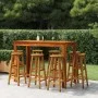 Barhocker für die Küche 8 Einheiten aus massivem Akazienholz von vidaXL, Gartenstühle - Ref: Foro24-3115986, Preis: 322,45 €,...