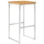 Bar stools 4 units solid acacia wood and stainless steel by vidaXL, Garden chairs - Ref: Foro24-46507, Price: 180,60 €, Disco...